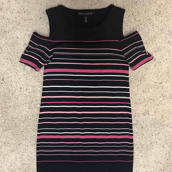 WHBM cold shoulder stripe dress - Picture 2 of 4